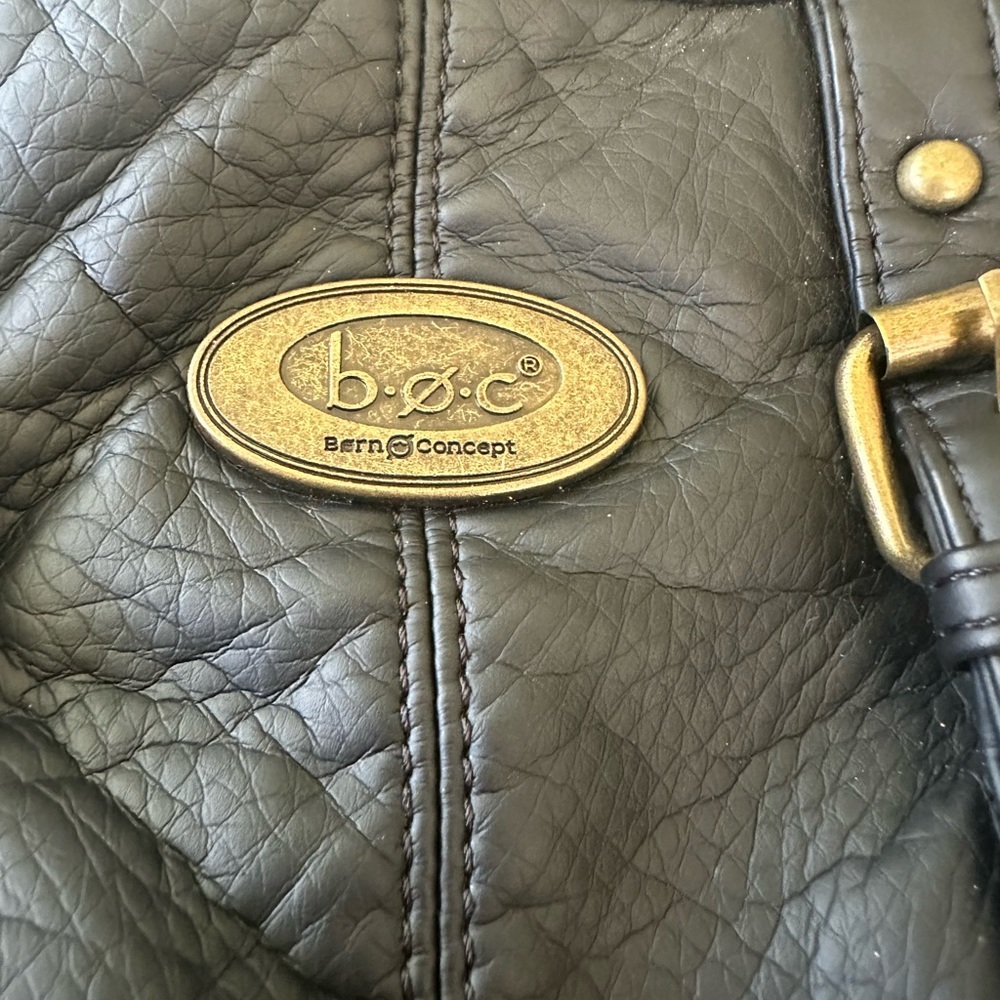 Boc black leather crossbody bag